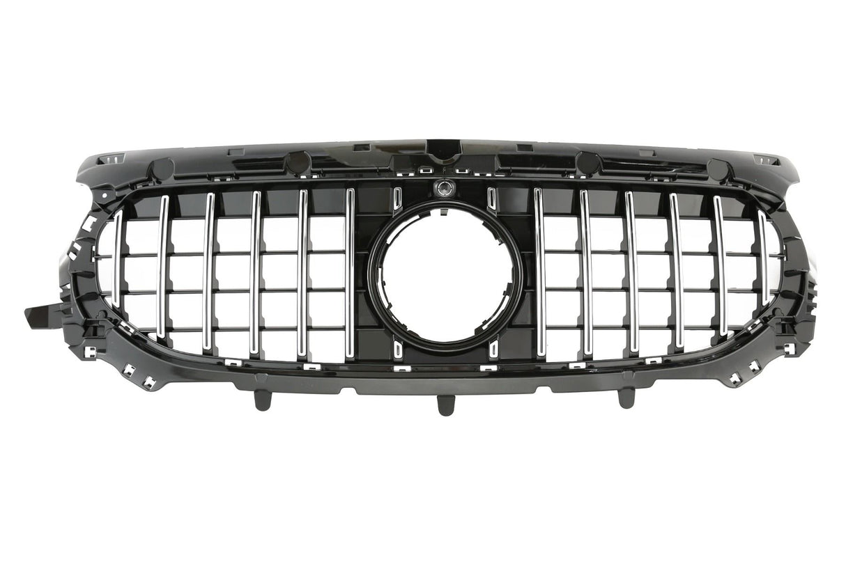 Black Front Panamericana Look Grille for Mercedes GLA H247 (2020 to 2026) Mercedes > Grilles Euro Premium Parts Chrome With AMG Package Facelift ('23 to '26)