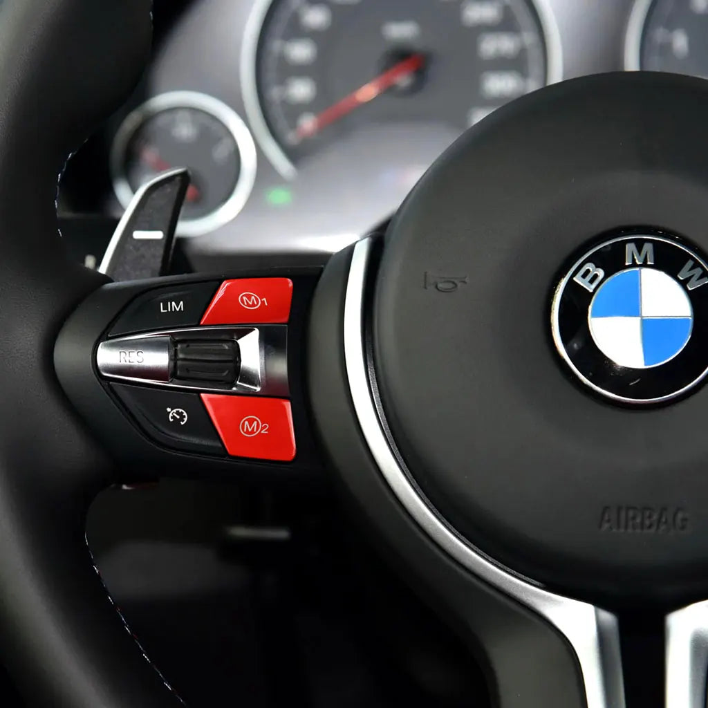 Multifunction Steering Wheel Buttons and Knobs for BMW X2 F39 (2017 to 2021) BMW Euro Premium Parts M-Sport Steering Wheel Set of 2 Red M-Look buttons