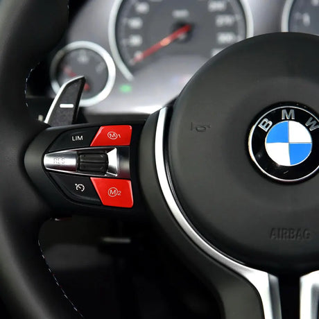 Multifunction Steering Wheel Buttons and Knobs for BMW X2 F39 (2017 to 2021) BMW Euro Premium Parts M-Sport Steering Wheel Set of 2 Red M-Look buttons