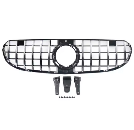 Panamericana AMG GTR grille for Mercedes GLC X253/GLC Coupe C253 FACELIFT (2019 to 2023) Mercedes-Benz Euro Premium Parts Chrome Without AMG Package