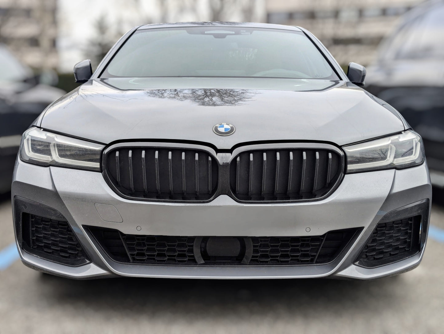 Black front kidney grilles M3 Competition-look for BMW 3 Series G20 (2019 to 2022)