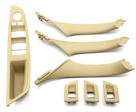 Replacement driver door handle for BMW 5 Series F10 (2010 - 2017) BMW Euro Premium Parts All 4 door handles Beige With folding mirror hole