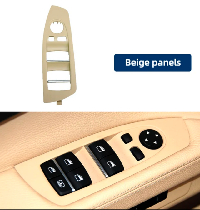 Replacement window switches trims for BMW 7 Series F01 (2010 - 2017) BMW Euro Premium Parts Driver window switches trim Beige