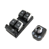 Chrome Window Switches & Side View Knob For Audi A5 B8, A4 B8 & Q5 8R - 2008 to 2014 Audi > Replacement Buttons Euro Premium Parts