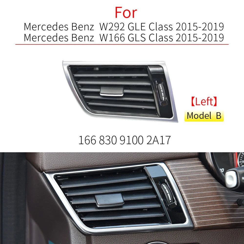 Front Side AC Air Vent For Mercedes-Benz ML W166 & GL X166 - 2012 to 2019 Mercedes-Benz > Air Vents Euro Premium Parts Piano Black - Left