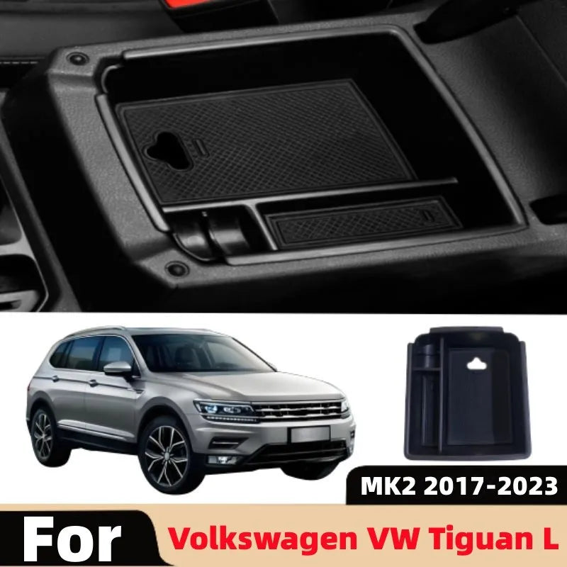 Armrest Storage Box For Volkswagen Tiguan Mk2 / Allspace - 2018 to 2023 Volkswagen > Interior Accessories Euro Premium Parts Default Title