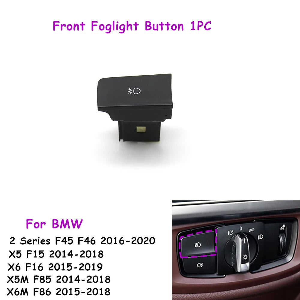 Headlight Switch Knob & Fog Light Buttons For BMW X5 F15 & X6 F16 - 2014 to 2019 BMW > Replacement Buttons Euro Premium Parts Front fog light button