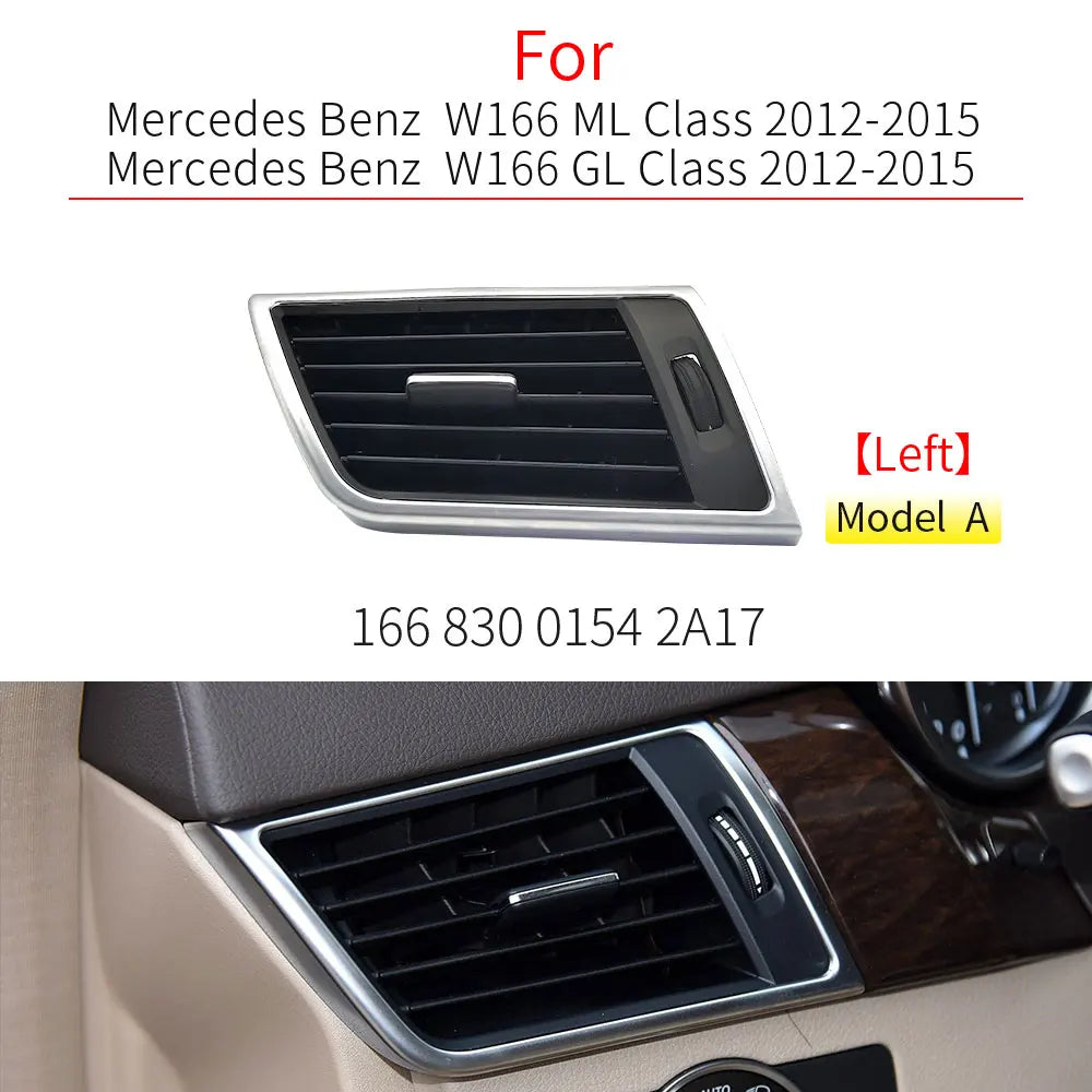 Front Side AC Air Vent For Mercedes-Benz ML W166 & GL X166 - 2012 to 2019 Mercedes-Benz > Air Vents Euro Premium Parts Matte Black - Left