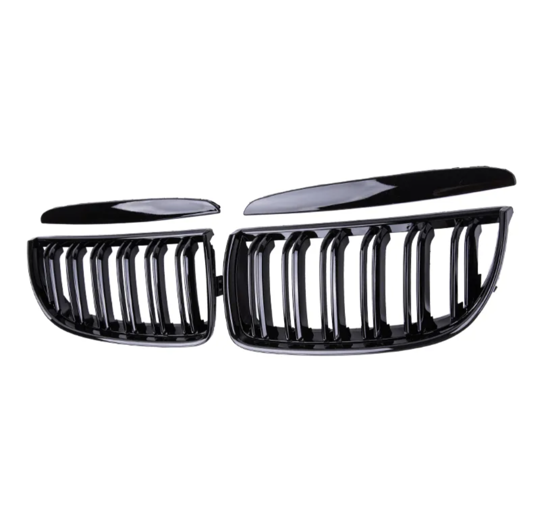 Black Front Kidney Grilles M3-look for BMW 3 Series E90 E91 (2006 to 2012)