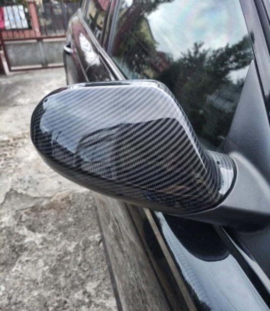 Carbon look mirror caps for Audi A6 C7 (2010 to 2018)