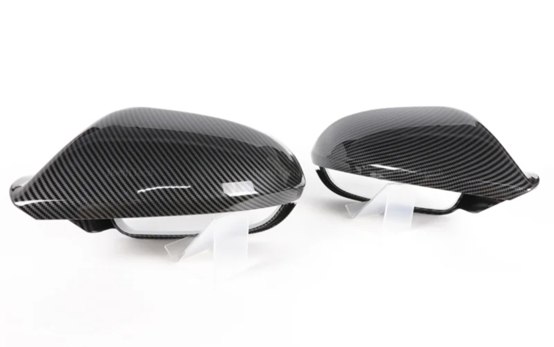 Carbon look mirror covers for Audi A6 C7 (2010 to 2018)