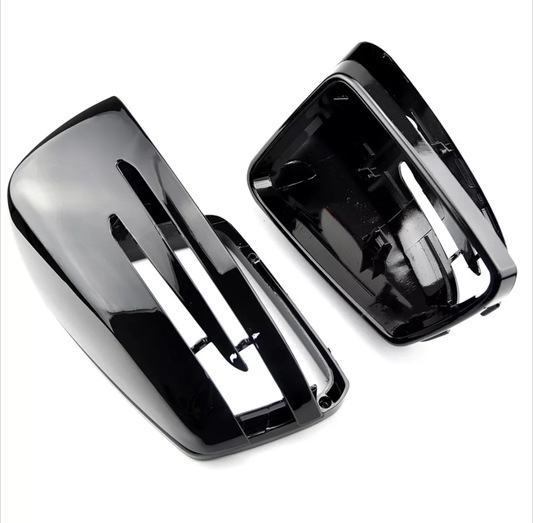 Glossy black mirror caps for Mercedes S-Class W221 (2007 to 2013)