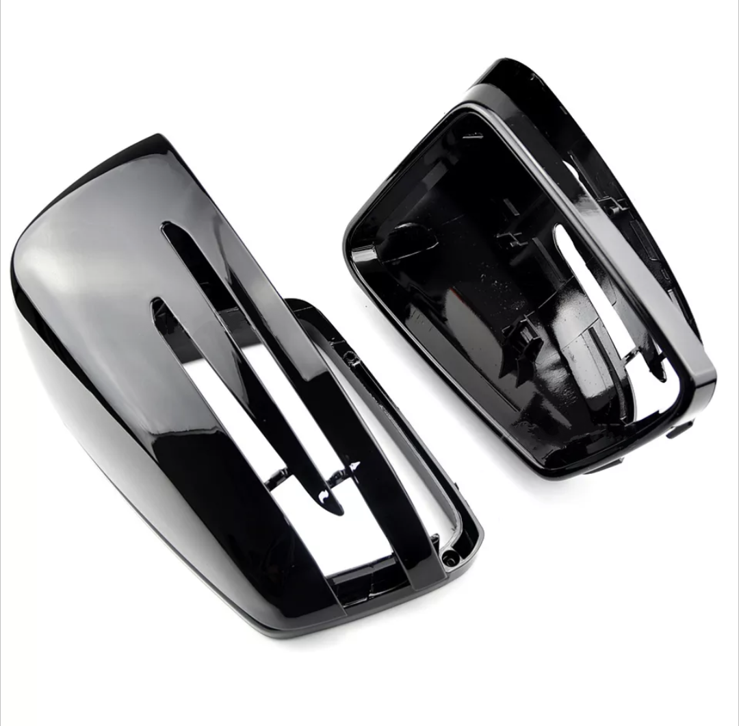 Glossy black mirror covers for Mercedes E-Class W212 (2010 to 2015)