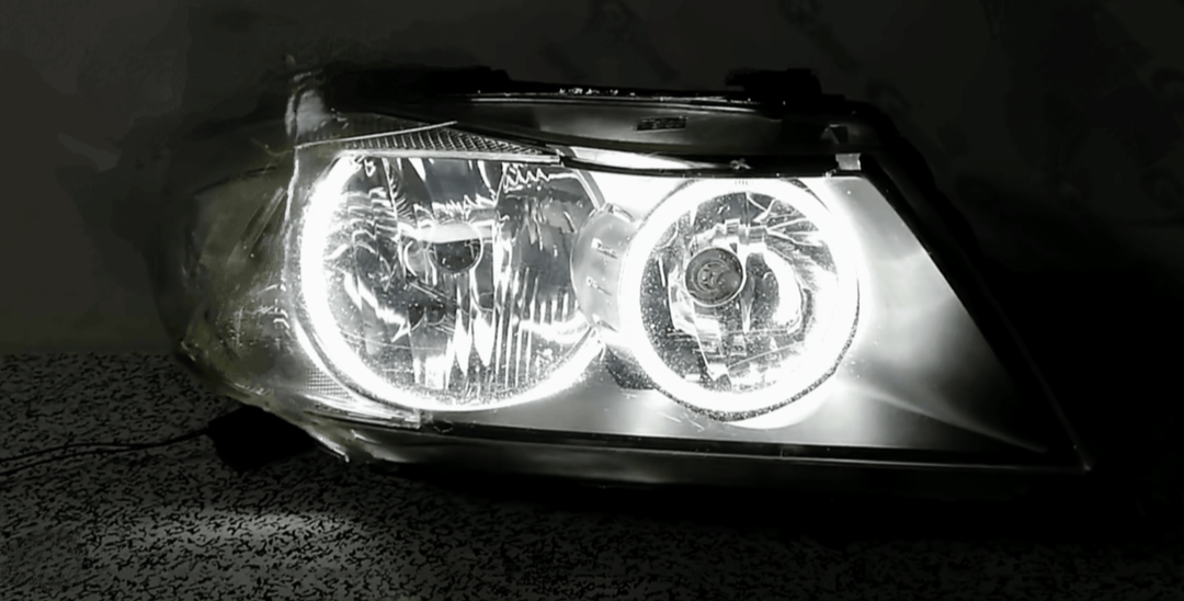 LED Angel Eyes Headlight DTM Lights for BMW 3 Series E90 E91 - '06 to '13