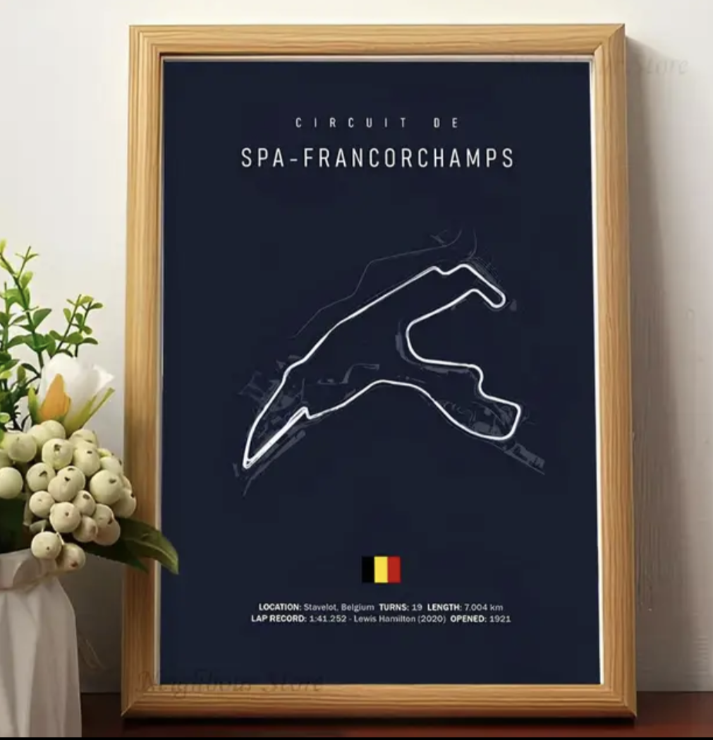 Car poster track of Spa-Francorchamps, Belgium | Wall art for your interior decoration