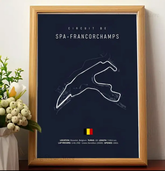 Car poster track of Spa-Francorchamps, Belgium | Wall art for your interior decoration