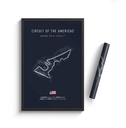 Car poster track Circuit of the Americas | Wall art for your interior decoration