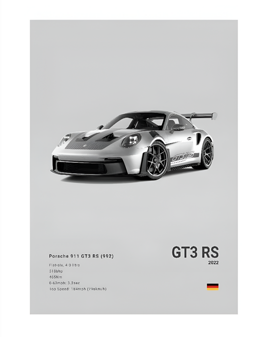 Porsche 991 (992) GT3 RS car poster | Wall Art for your interior decoration