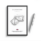 F1 car poster track of Silverstone, United Kingdom | Wall art for your interior decoration