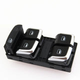 Chrome Window Switches & Side View Knob For Audi A5 B8, A4 B8 & Q5 8R - 2008 to 2014 Audi > Replacement Buttons Euro Premium Parts