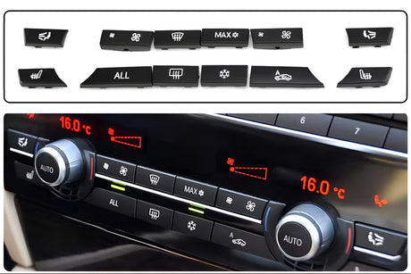 Set of climate control buttons for BMW 5 Series and M5 F10 (2010 to 2017) BMW Euro Premium Parts Variant D