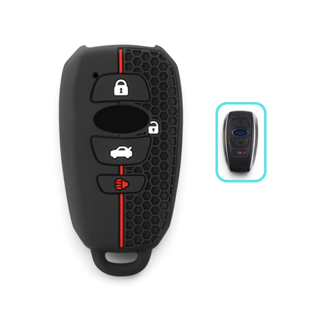 Silicone Subaru Key Case and Key Chain – Protective Key Fob Cover Key Cases Euro Premium Parts Key Type A (4 Buttons)