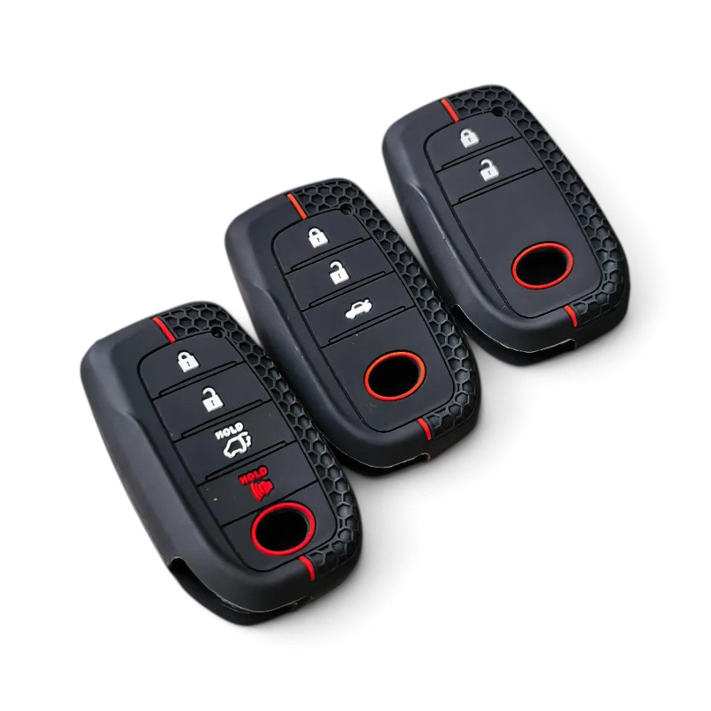 Silicone Toyota Key Case and Key Chain – Protective Key Fob Cover