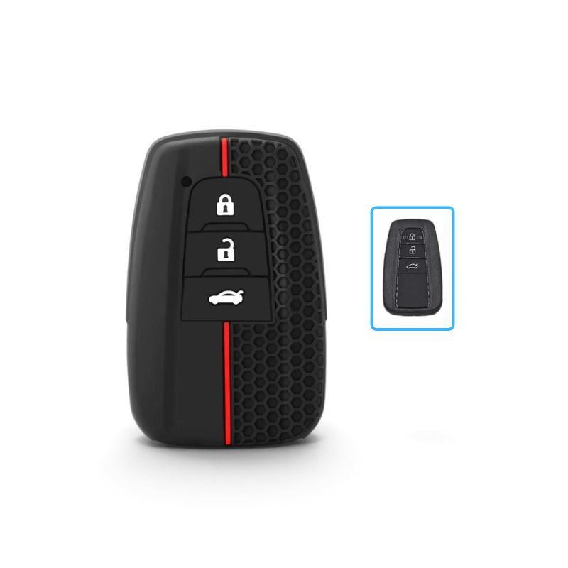 Silicone Toyota Key Case and Key Chain – Protective Key Fob Cover
