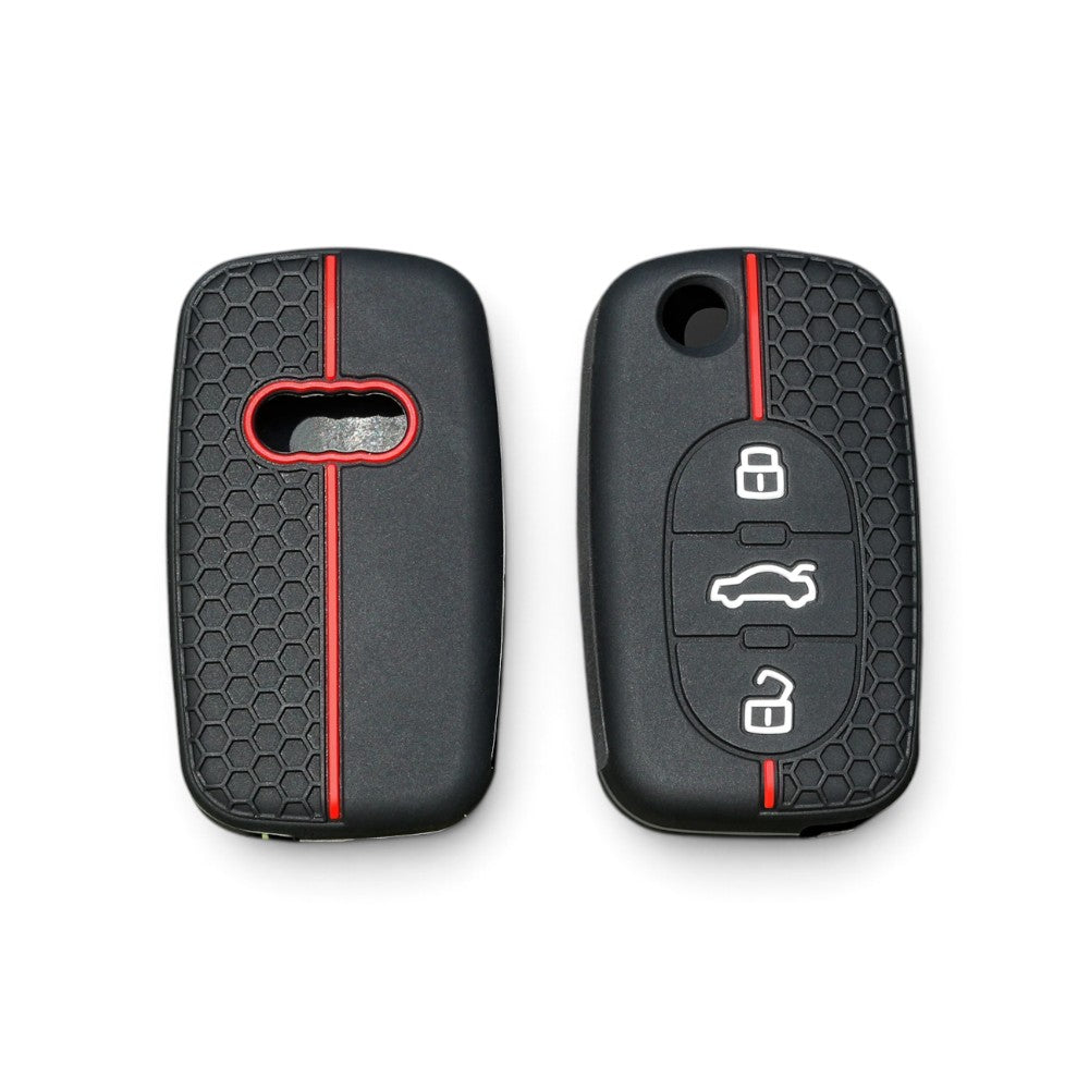 Silicone Audi Key Case and Key Chain – Protective Key Fob Cover