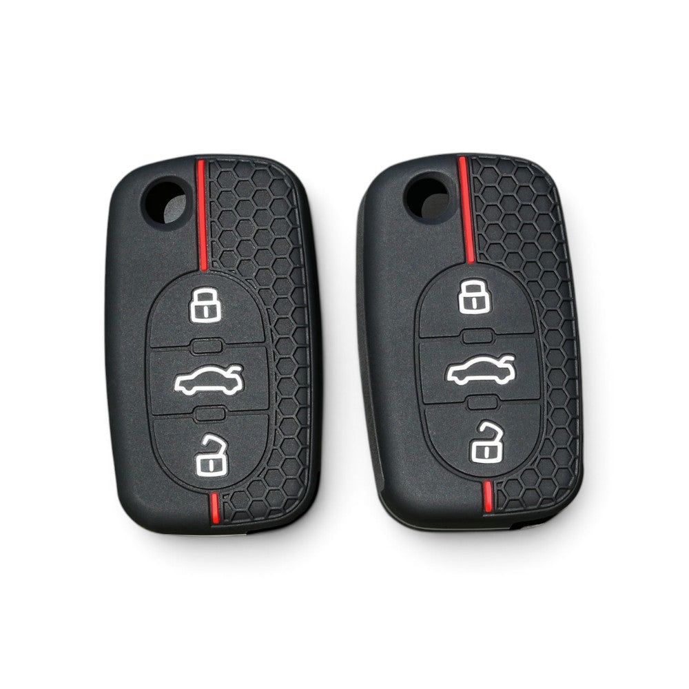 Silicone Audi Key Case and Key Chain – Protective Key Fob Cover