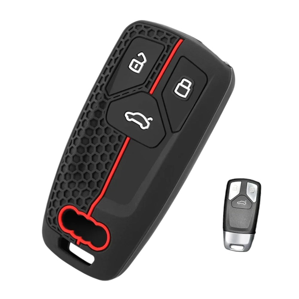 Silicone Audi Key Case and Key Chain – Protective Key Fob Cover