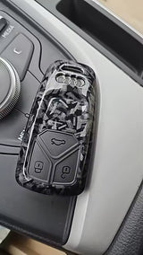 Carbon-Look Audi Key Case and Key Chain – Protective Key Fob Cover
