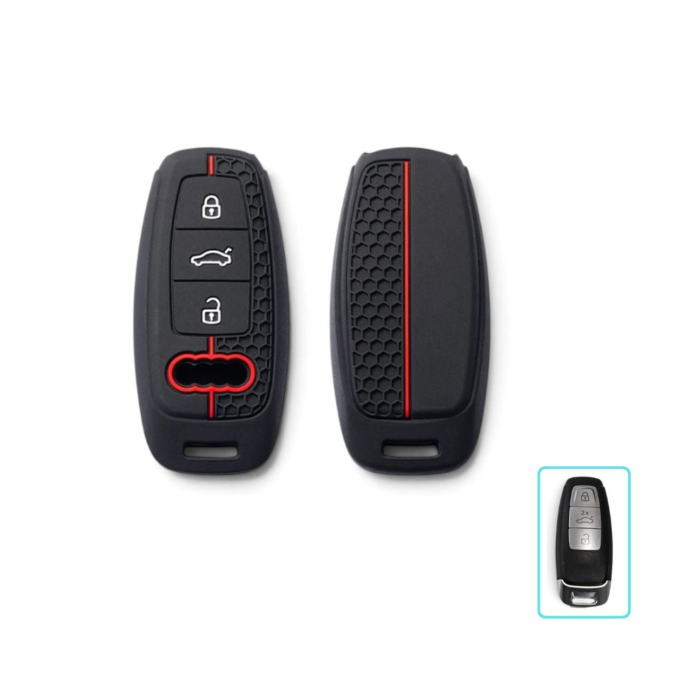 Silicone Audi Key Case and Key Chain – Protective Key Fob Cover