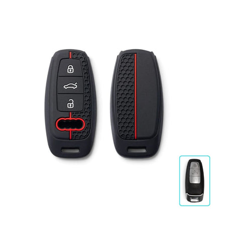 Silicone Audi Key Case and Key Chain – Protective Key Fob Cover Euro Premium Parts Key Type C