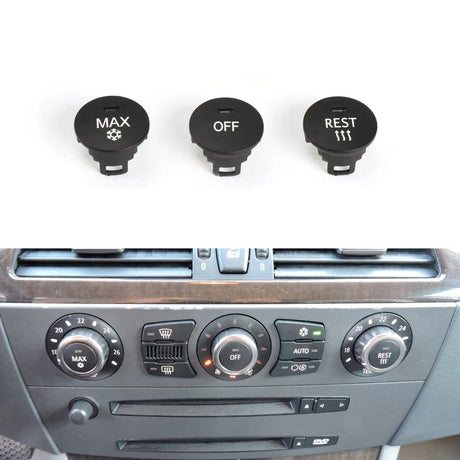 Radio And AC Buttons Knobs Replacement Kit for BMW 6 Series E63 E64 (2003 - 2010)
