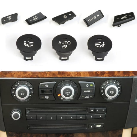 Radio And AC Buttons Knobs Replacement Kit for BMW 6 Series E63 E64 (2003 - 2010)
