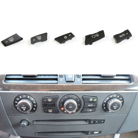 Radio And AC Buttons Knobs Replacement Kit for BMW 6 Series E63 E64 (2003 - 2010)