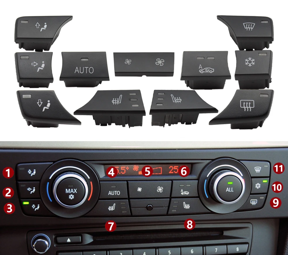 iDrive-Tasten-Ersatzkit für BMW 3er F30 (2010 - 2018)