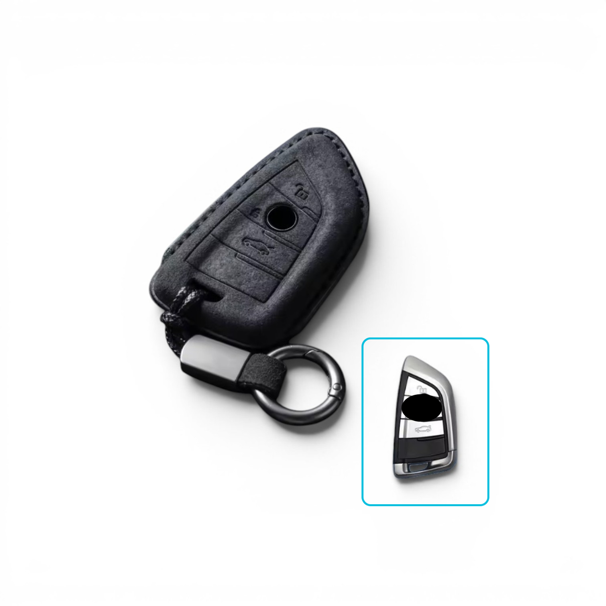 Alcantara BMW Key Case and Key Chain – Protective Key Fob Cover