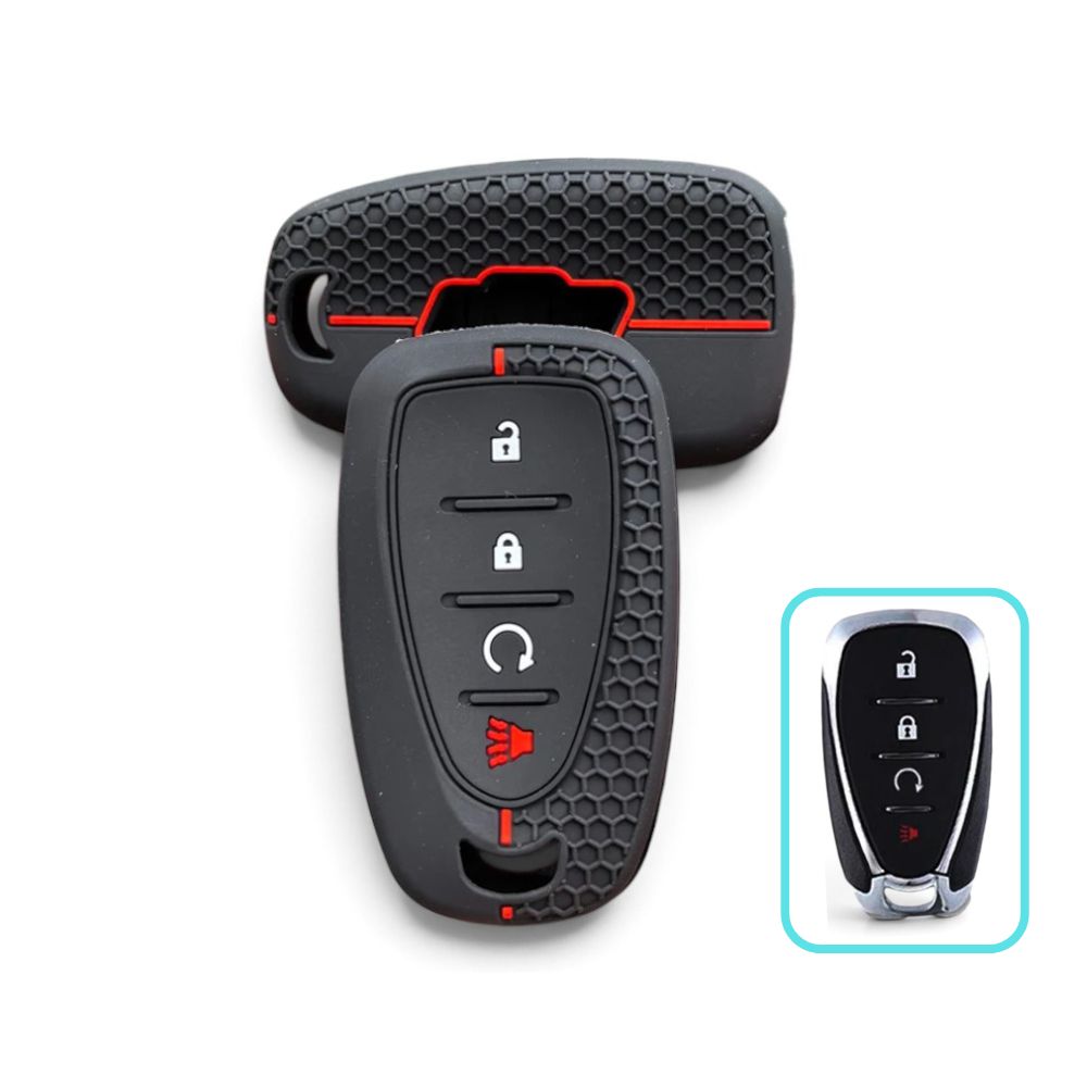 Silicon Chevrolet Key Case – Protective Key Fob Cover For Chevrolet Silverado Camaro Cruze Malibu Tahoe