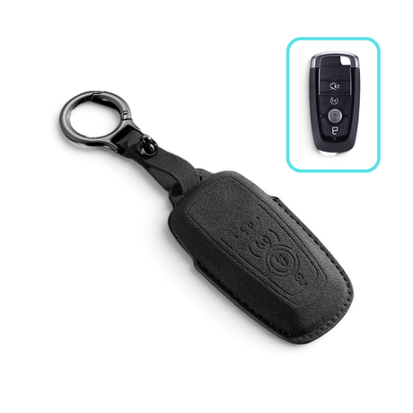 Alcantara Ford Key Case – Protective Key Fob Cover For Ford F150 F250 Fusion Focus Edge Mustang Key Cases Euro Premium Parts 2 Buttons