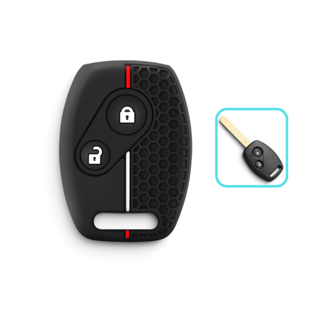 Silicon Honda Key Case – Protective Key Fob Cover For Civic Accord CR-V Fit Odessey Key Cases Euro Premium Parts Type B (2 Buttons)