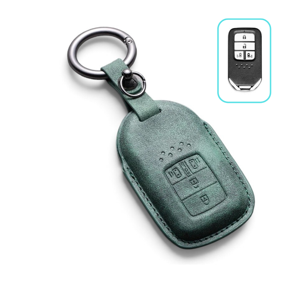 Alcantara Honda Key Case and Key Chain – Protective Key Fob Cover Civic Jazz Fit Odyssey Accord CR-V HR-V