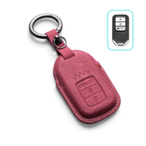 Alcantara Honda Key Case and Key Chain – Protective Key Fob Cover Civic Jazz Fit Odyssey Accord CR-V HR-V