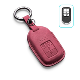 Alcantara Honda Key Case and Key Chain – Protective Key Fob Cover Civic Jazz Fit Odyssey Accord CR-V HR-V