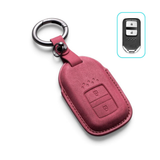 Alcantara Honda Key Case and Key Chain – Protective Key Fob Cover Civic Jazz Fit Odyssey Accord CR-V HR-V