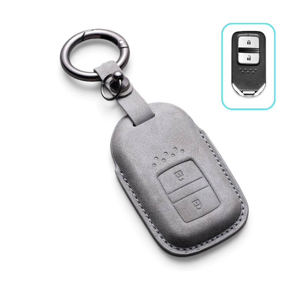 Alcantara Honda Key Case and Key Chain – Protective Key Fob Cover Civic Jazz Fit Odyssey Accord CR-V HR-V
