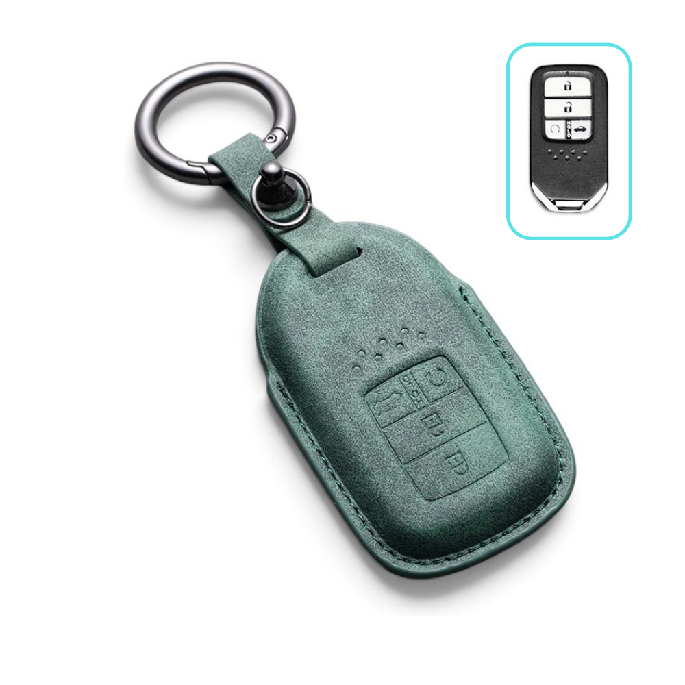 Alcantara Honda Key Case and Key Chain – Protective Key Fob Cover Civic Jazz Fit Odyssey Accord CR-V HR-V