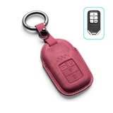 Alcantara Honda Key Case and Key Chain – Protective Key Fob Cover Civic Jazz Fit Odyssey Accord CR-V HR-V