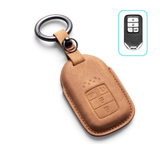 Alcantara Honda Key Case and Key Chain – Protective Key Fob Cover Civic Jazz Fit Odyssey Accord CR-V HR-V